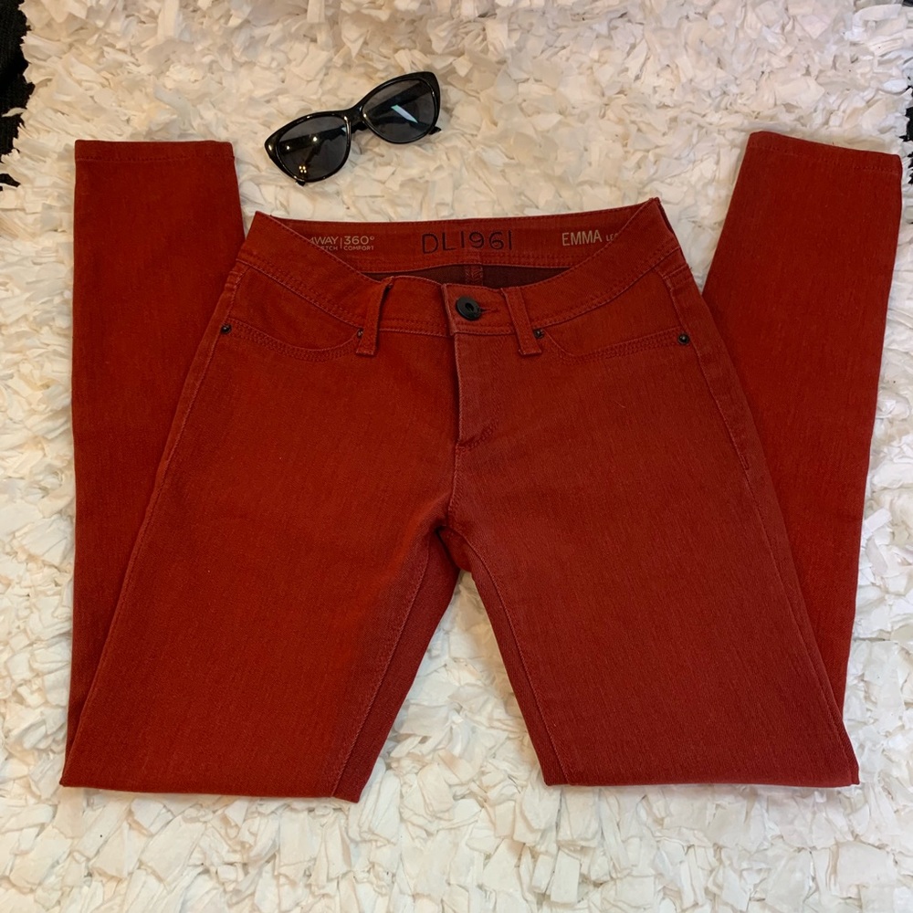 DL1961 Red Jeans. Emma 4way 360 - Picture 1 of 8